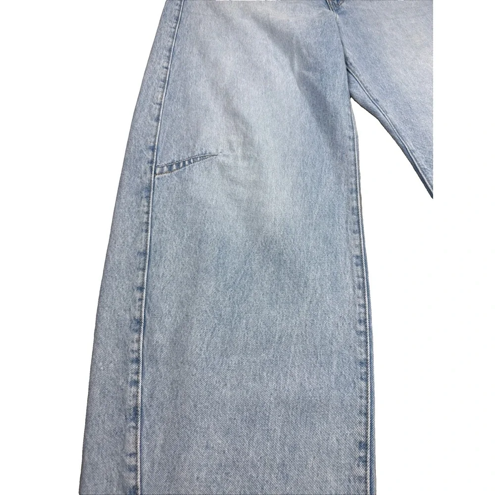 Levi's Cinch Barrel Jeans Womens 32x31 Blue Solid High Rise Loose Fit NWT